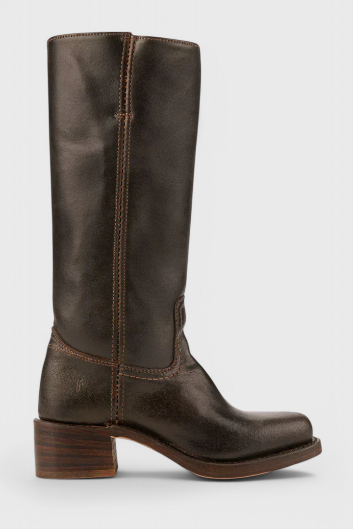 Fashion-forward women's knee-high boots, heeled, blending comfort seamlessly with elegance.