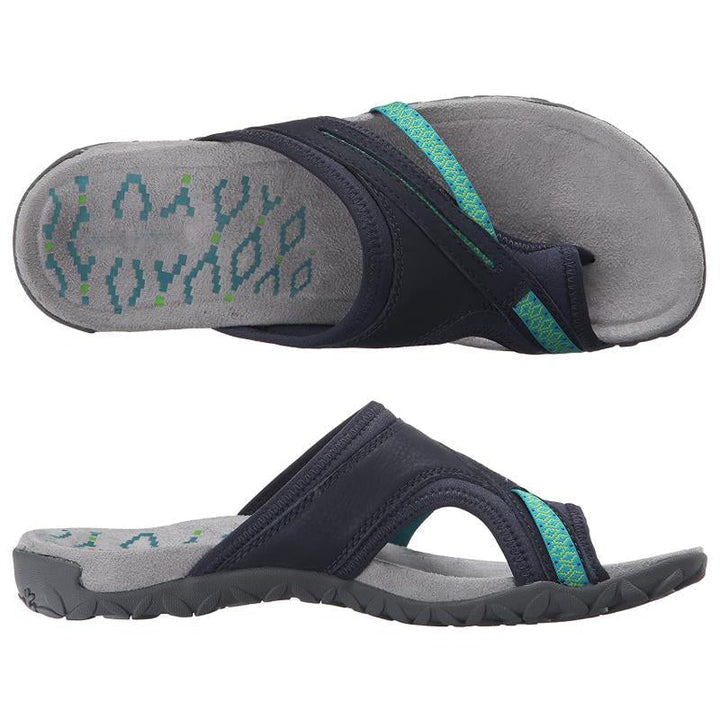 Stylish women's casual summer sandals with adjustable straps and orthotic support.