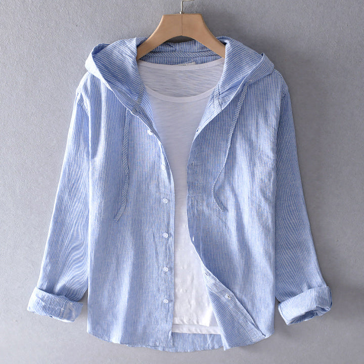 Women's effortless breathable long sleeve blouse. Lightweight button-down shirt for summer, casual & office wear.