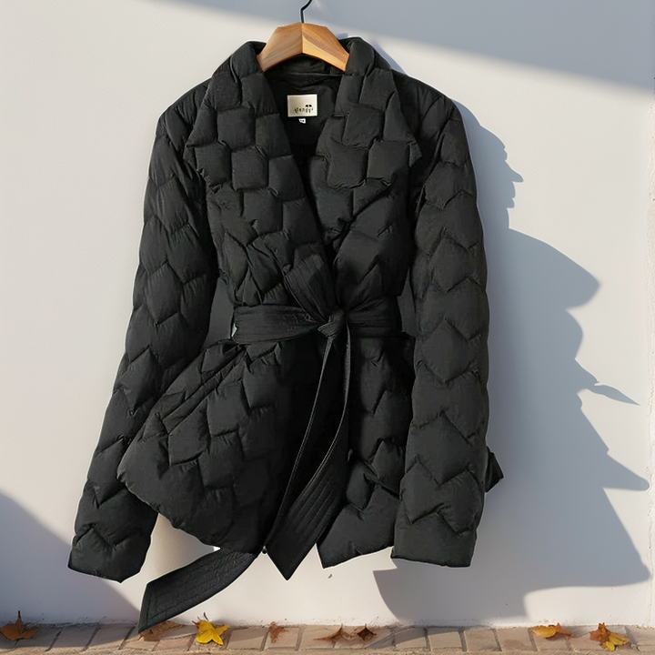Sophie Padded Jacket for women. A warm, elegant, & stylish winter coat, ideal for cold weather.