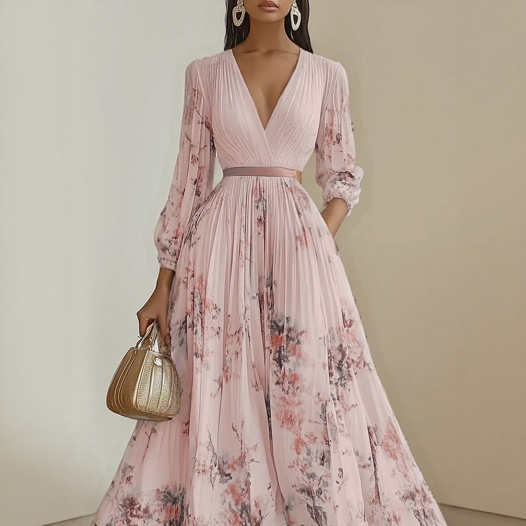 White women's V-neck sleeveless midi dress. Elegant summer occasion wear with a flattering flowy design.