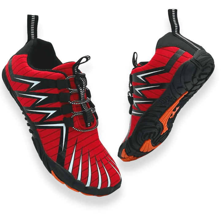 Lightweight men's barefoot walking shoes with a flexible sole for natural movement.