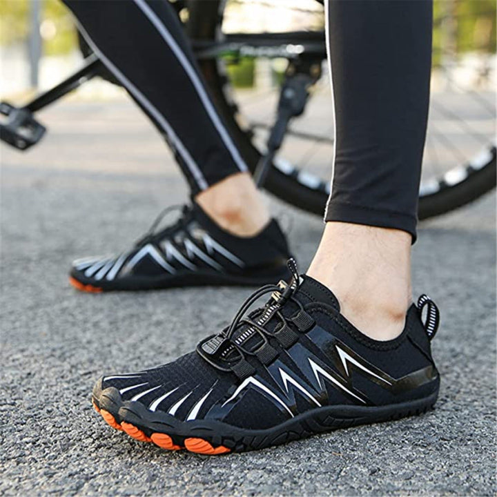Wide fit men's barefoot shoes, promoting natural movement and ultimate comfort.