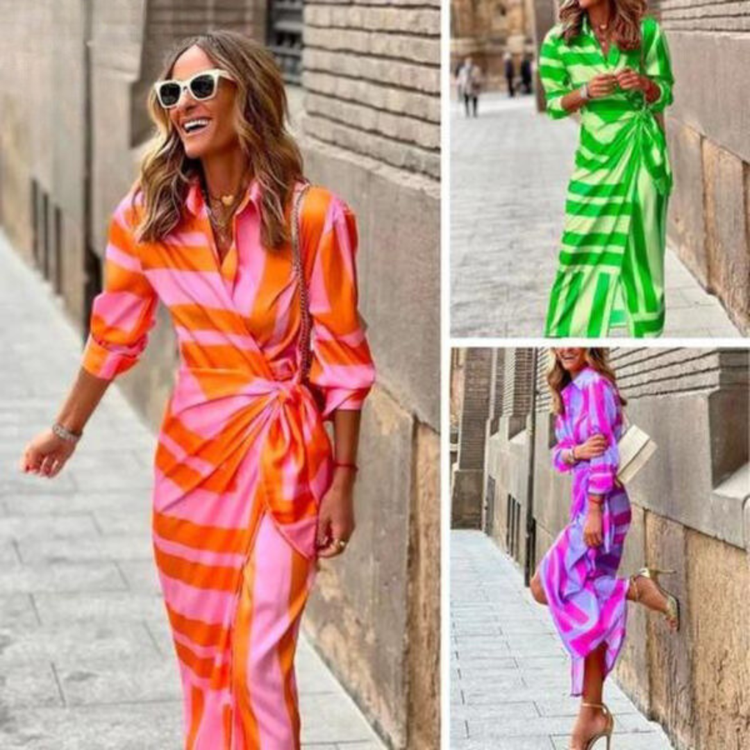 Chic women's floral print maxi dress, a long casual spring summer dress for elegant everyday or vacation wear.