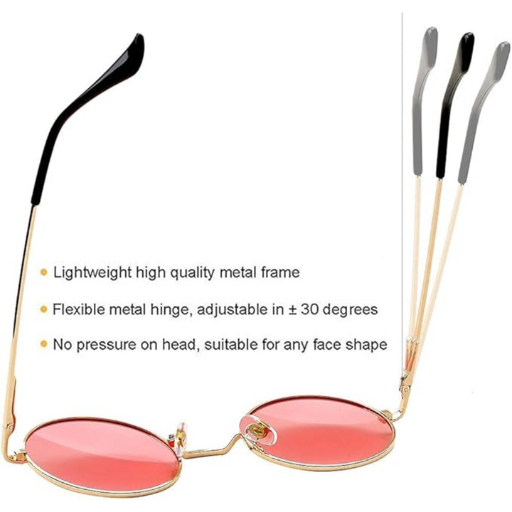 Classic unisex round sunglasses with polarized lenses for clear vision outdoors.