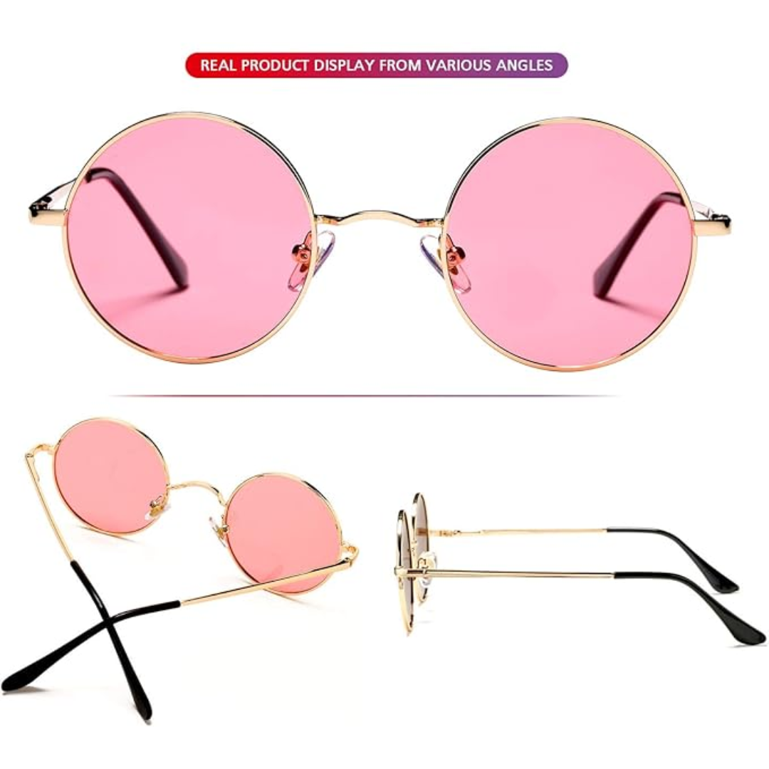 Chic round polarized sunglasses with durable frames, great for fashion & sun.