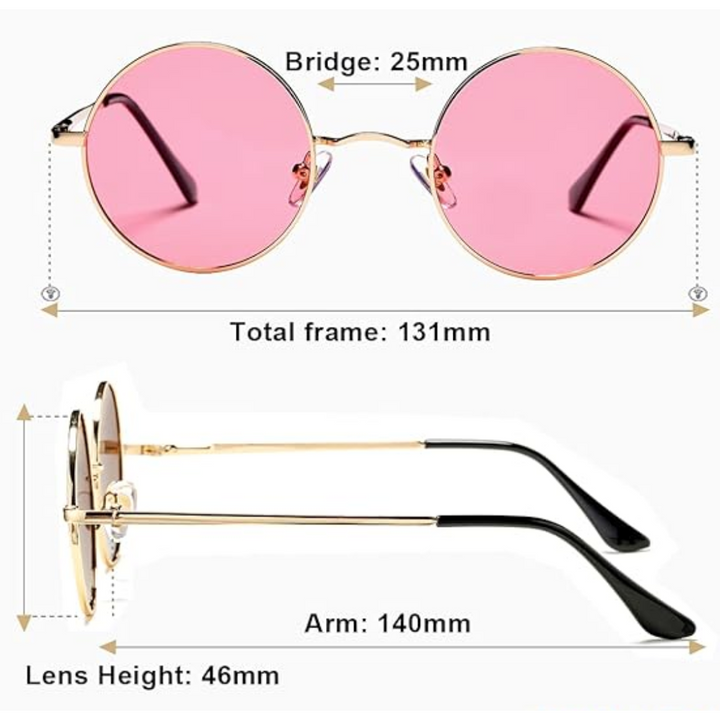 Versatile round polarized sunglasses for men & women, essential summer accessory.