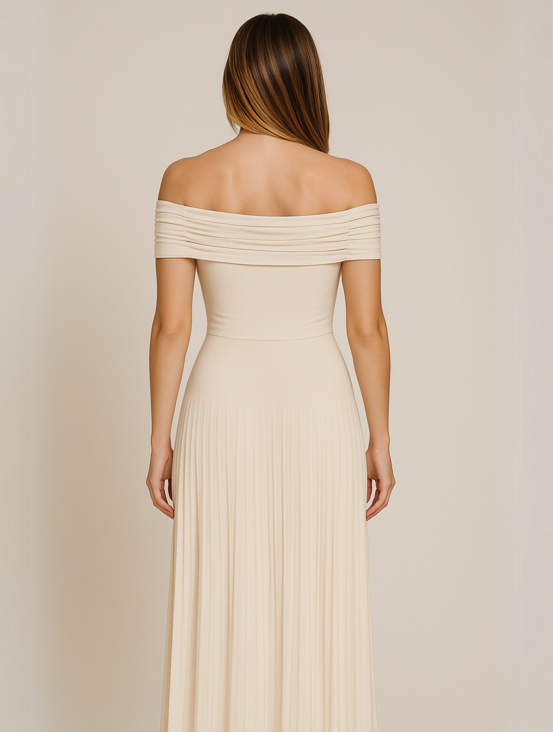 Stunning light blue off-shoulder maxi dress, an elegant choice for women's party or formal events.
