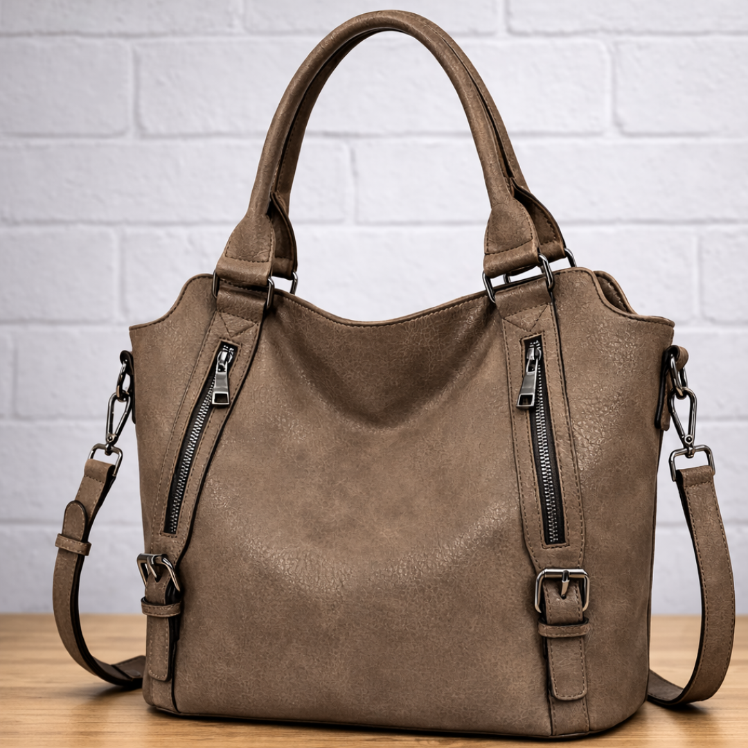 Chic women's everyday bag: quilted faux leather design with a functional adjustable strap.