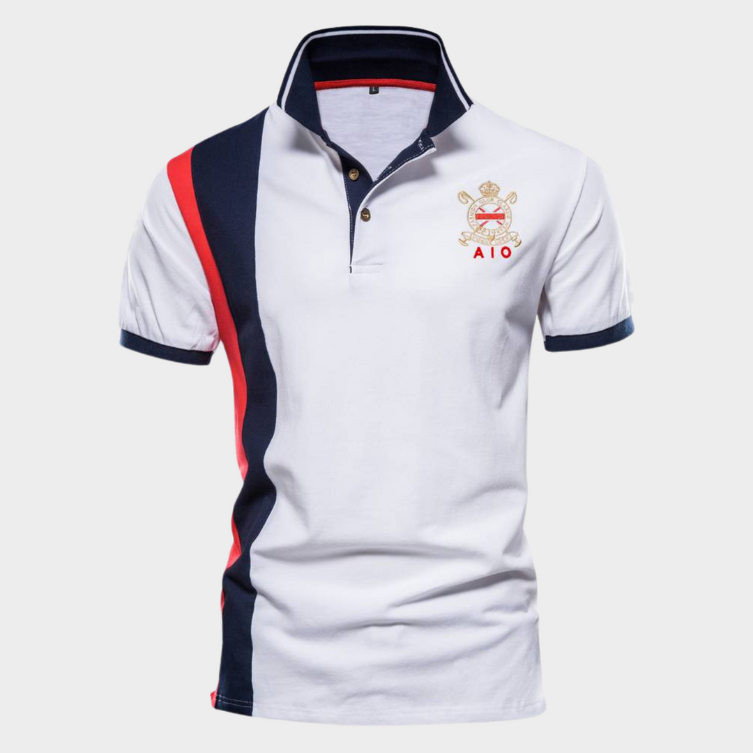 Comfortable men's short sleeve polo shirt, versatile for casual wear or elevated smart casual looks. Modern style.