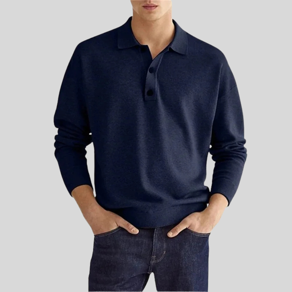 Classic fit men's polo shirt, crisp style. Short sleeve, comfortable for everyday fashion and smart casual looks.