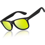 Matt black frame | Golden mirror glass