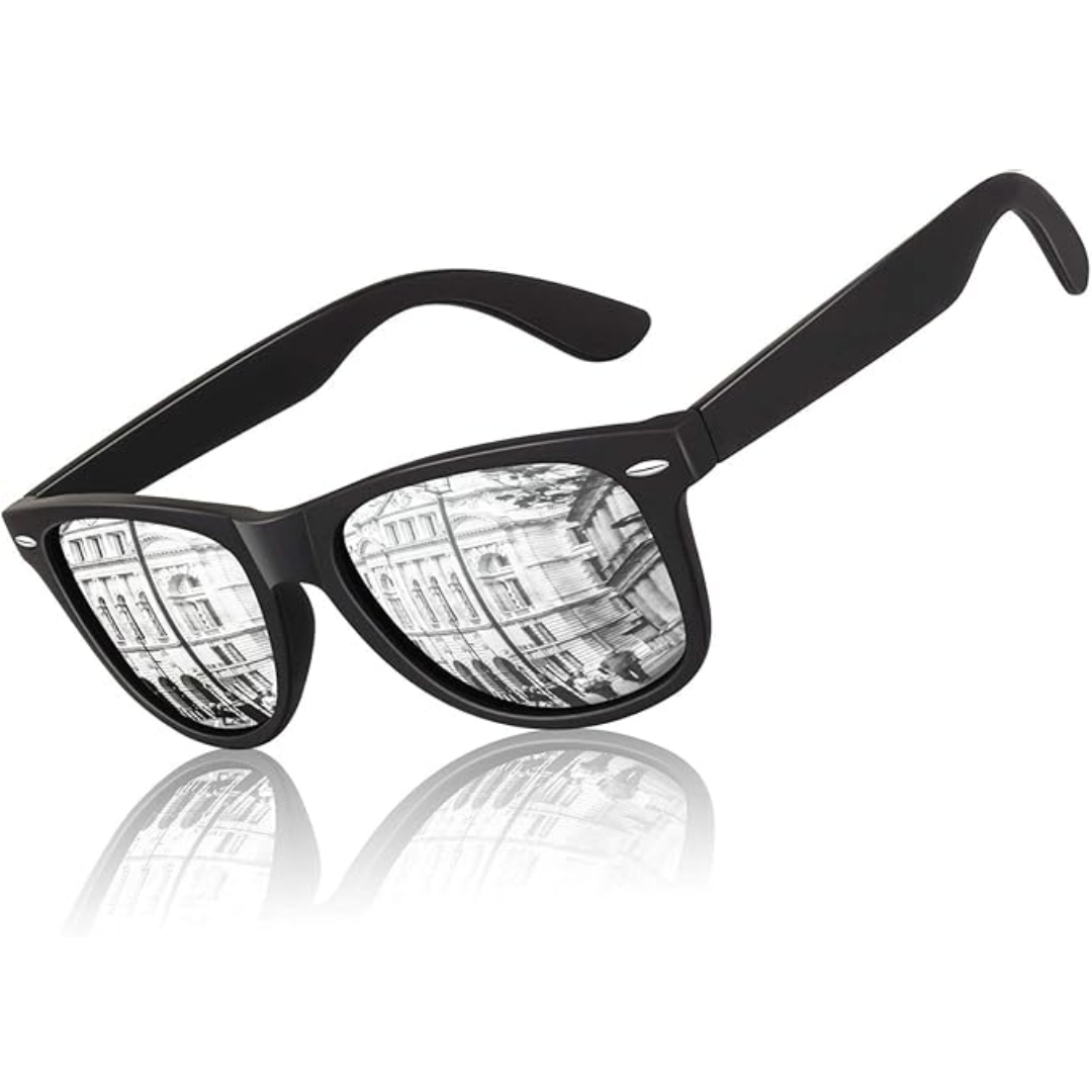 Premium unisex polarized sunglasses, 80s vintage fashion for superior glare reduction.