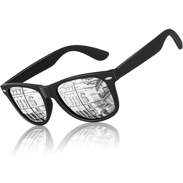 Premium unisex polarized sunglasses, 80s vintage fashion for superior glare reduction.