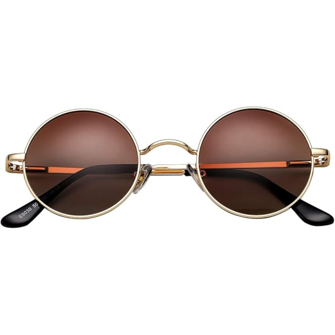 Fashionable round polarized eyewear, combining summer style with essential eye protection.