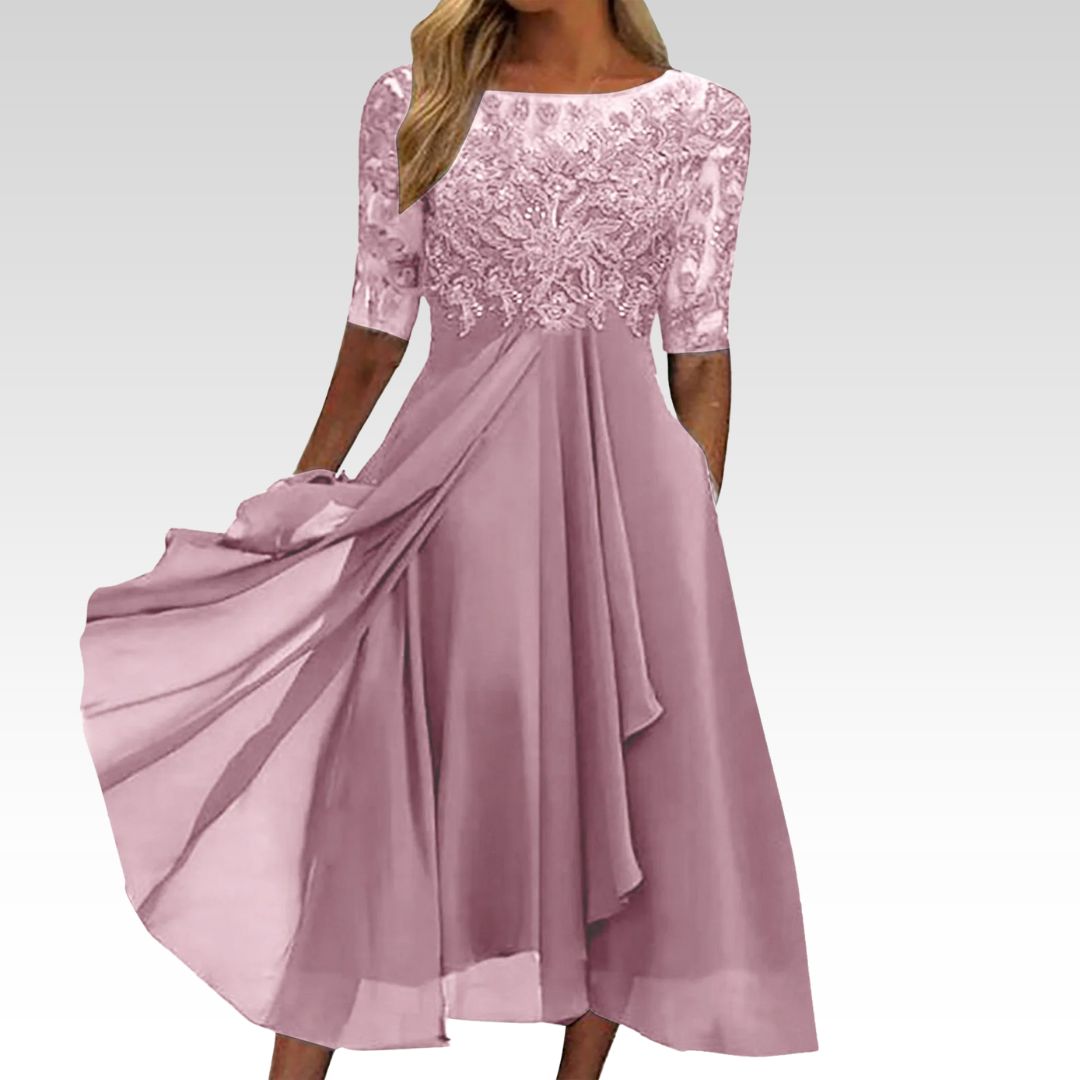 Elegant Women's Amelia Graceful Maxi Dress, perfect for evening parties, formal events & occasion wear.