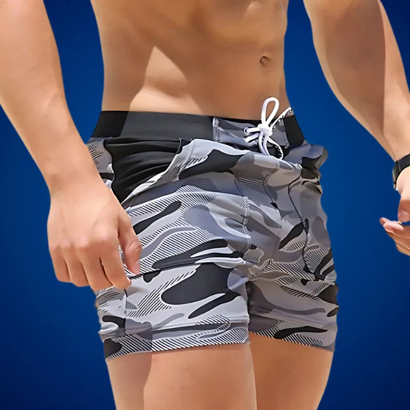 Comfortable men's quick-dry swim shorts for the beach, pool, and summer. Versatile activewear for your vacation.