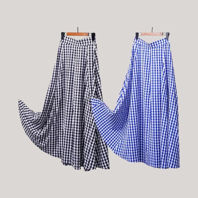 Flowing high-waist maxi skirt for women, long & comfortable for graceful movement & style.