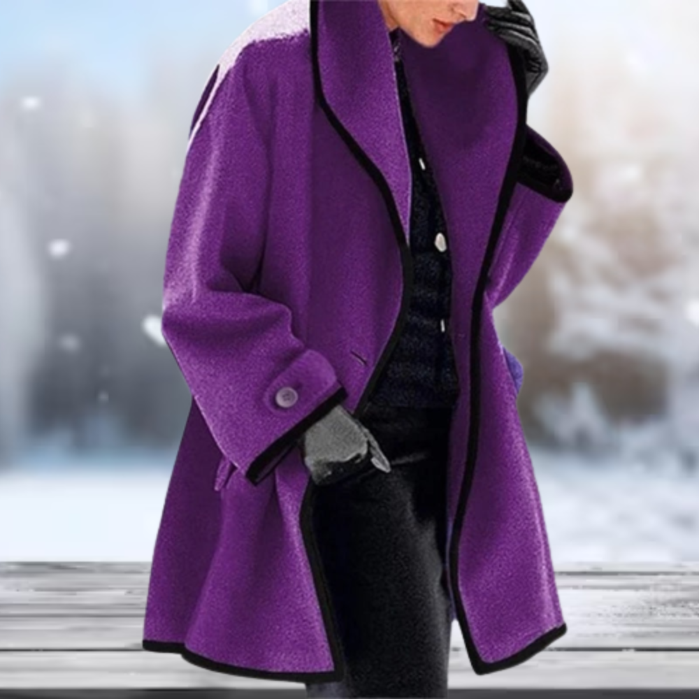 Timeless women's retro winter jacket, providing cozy warmth and classic vintage style for ladies.