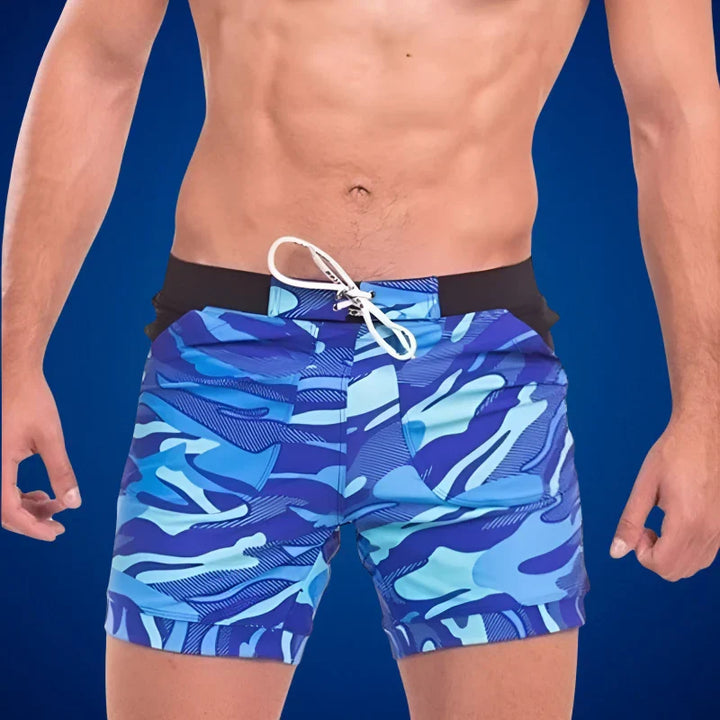 Stylish men's quick-dry boardshorts, perfect for swimming, beachwear, poolside relaxation, and active use.