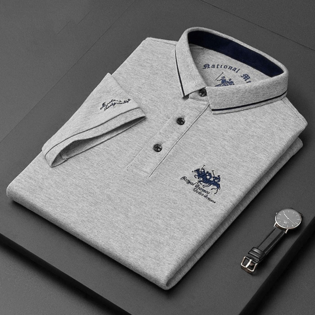 Versatile men's button-up polo, a smart casual top for modern men's fashion and everyday comfort.