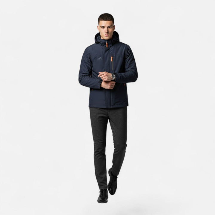 Lightweight men's loose-fit hooded jacket, essential casual outerwear for men's fashion.