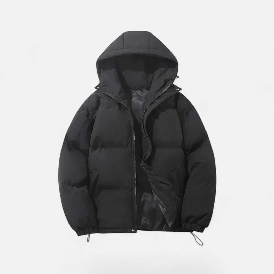 Casual men's winter jacket, padded with hood for ultimate warmth & style.