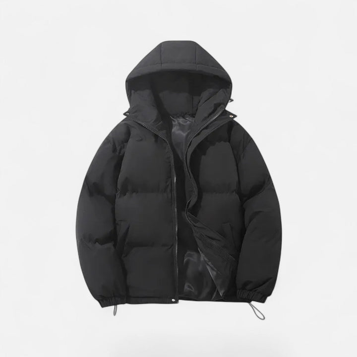 Casual men's winter jacket, padded with hood for ultimate warmth & style.