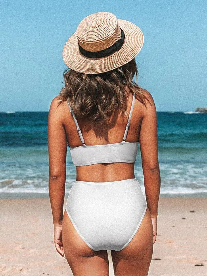 Flattering high waist bikini for women, stylish summer fashion swimwear.