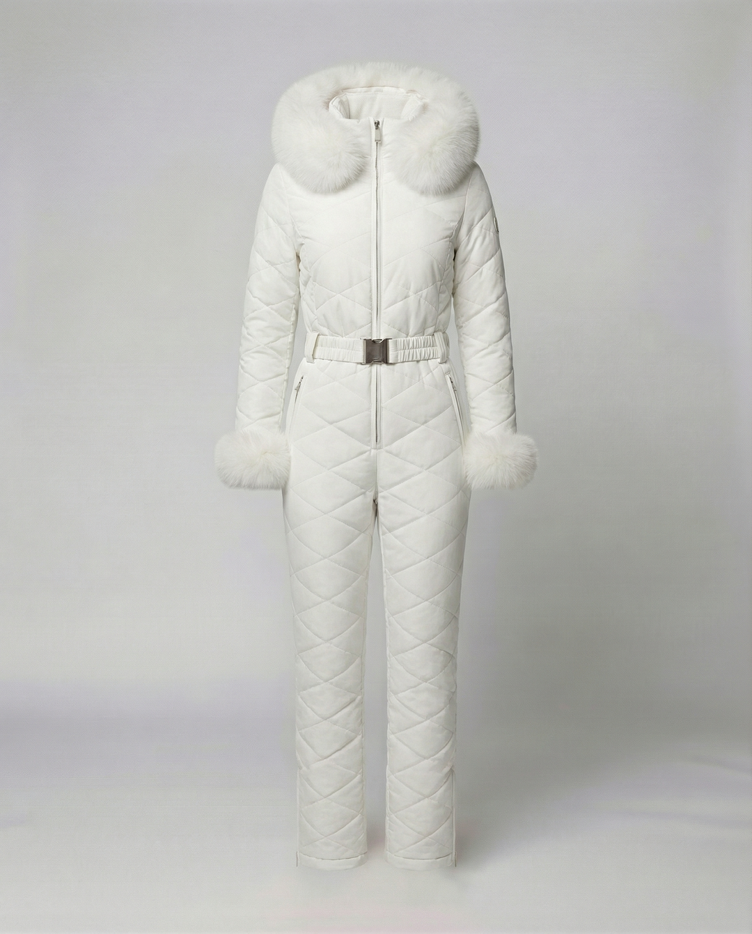 Trendy women's outdoor winter overall. Fashionable snow gear for snowboarding & cold weather adventures.