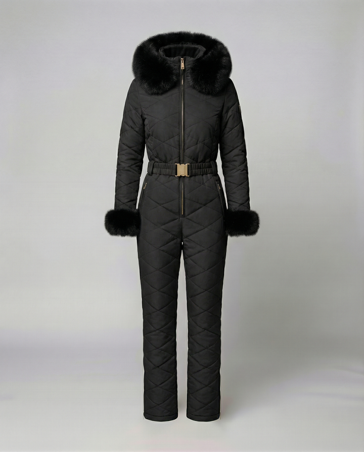 High-performance women's weather-resistant snowboard suit. Ultimate winter activewear for cold weather sports.