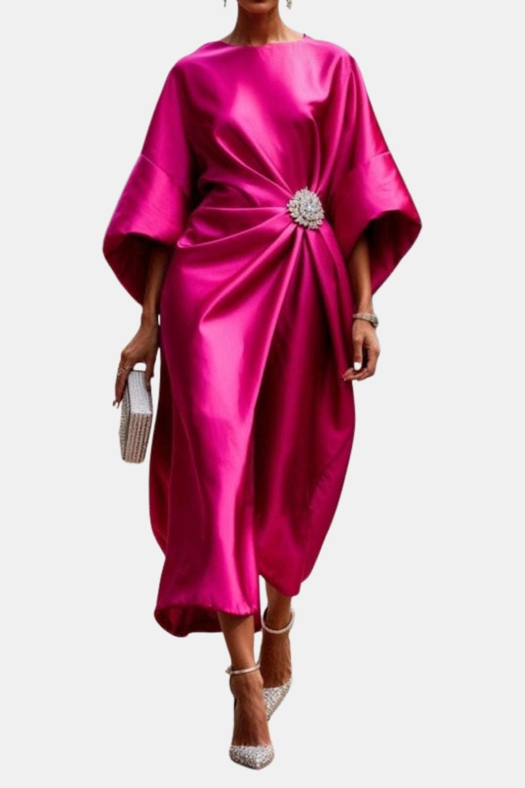 Women's elegant wide sleeve formal maxi dress. Perfect as an evening gown or sophisticated party occasion wear.