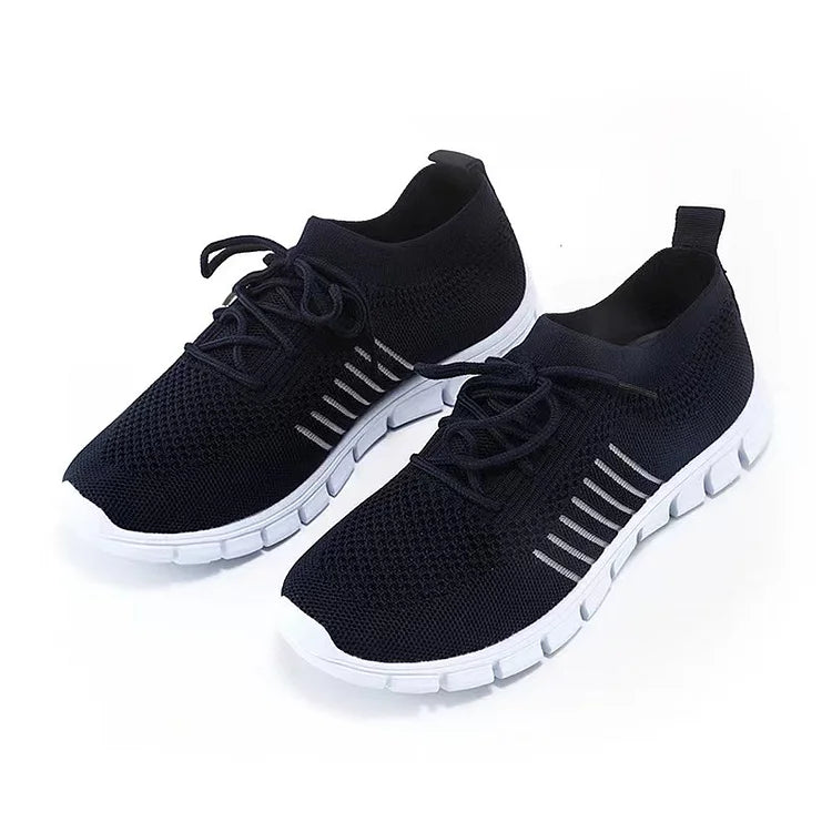 Pair of women's stylish orthopedic sneakers, ready for casual wear and long walks.