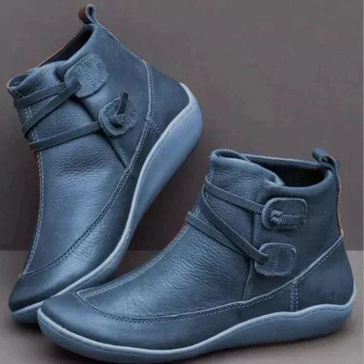 Stylish women's supportive ankle boots for comfortable daily walking. Classic fall/winter footwear, perfect for casual style.