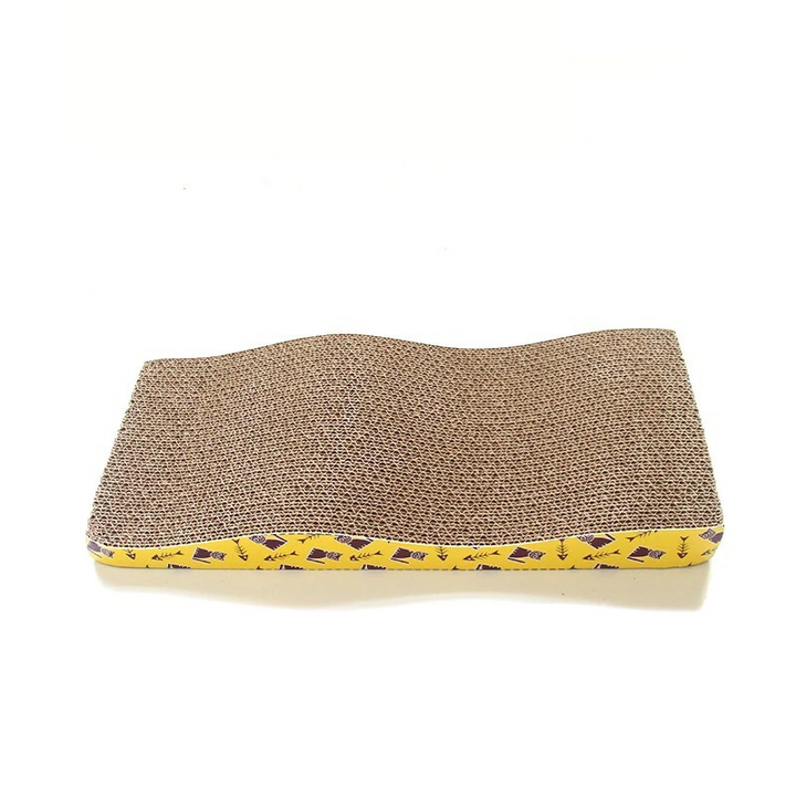 Stylish cat scratch pad & lounger, an engaging pet toy designed for feline play, claw care, and ultimate comfort.