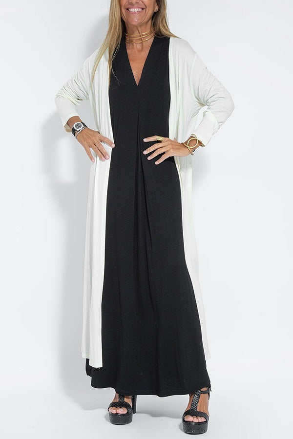 Women's Armorette slimming maxi dress, offering elegant style & comfortable fit. Versatile long dress for casual or occasion wear.