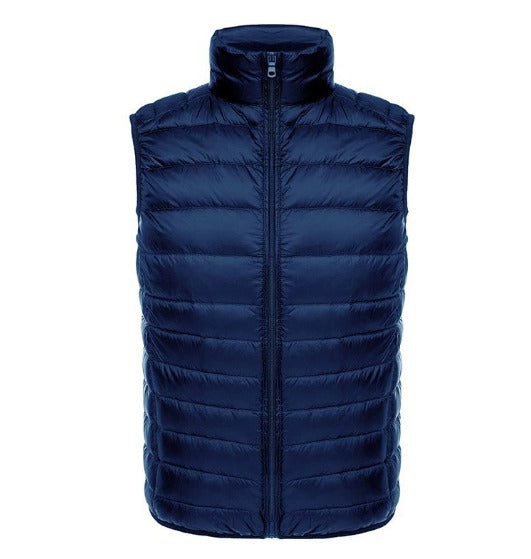 Warm men's padded vest, lightweight and comfortable. Ideal as outerwear or a layering piece.