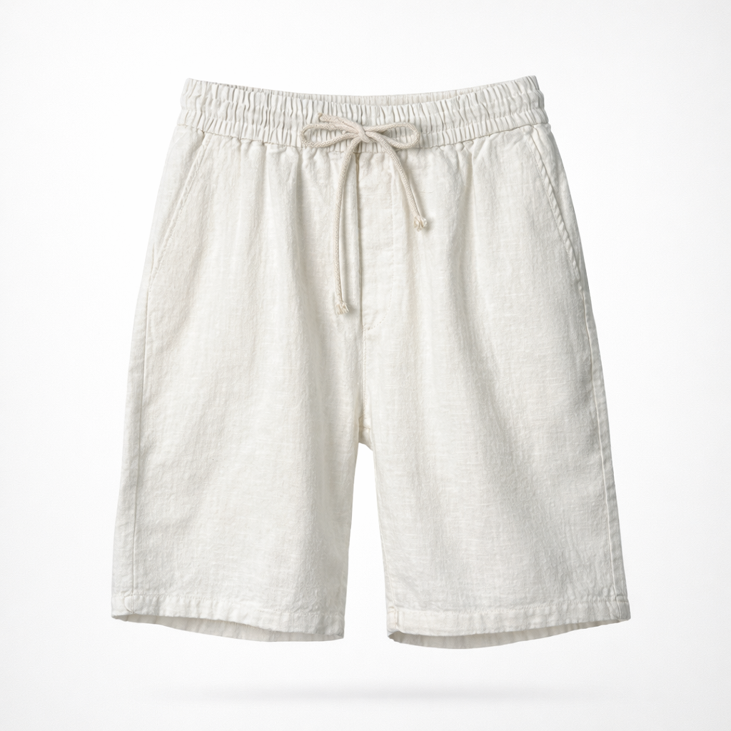 Relaxed fit men's drawstring shorts offering comfort & style. Essential casual wear for summer, beach, or vacation.