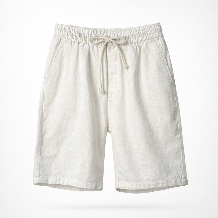 Relaxed fit men's drawstring shorts offering comfort & style. Essential casual wear for summer, beach, or vacation.