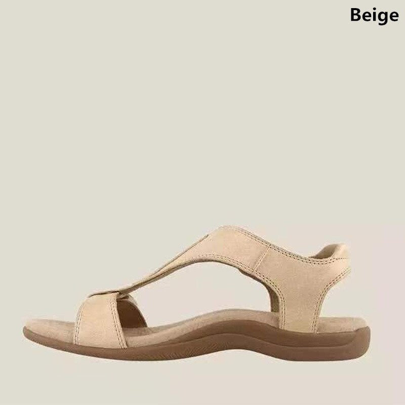 Elegant women's casual sandals, featuring orthopedic design and supportive arch.