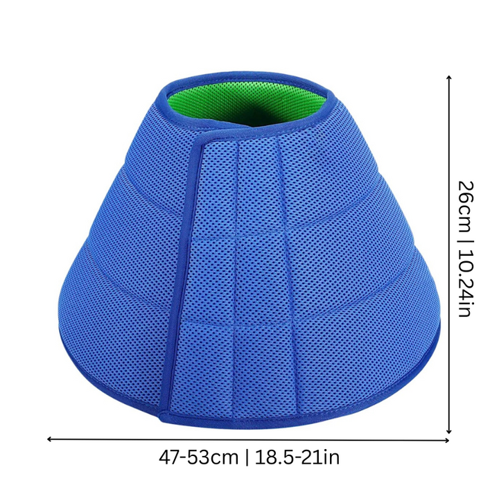 Unisex soft pet recovery cone collar, ideal for post-surgery wound protection & comfort for both dogs and cats.