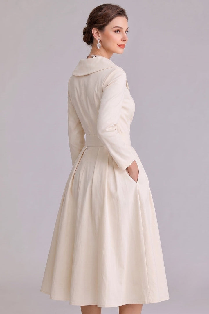 Versatile women's midi dress, a classic fashion staple for elegant casual chic or party wear.
