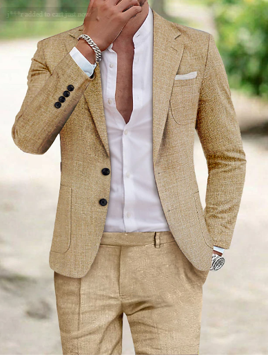 Modern men's two-piece suit in a sleek, stylish design. Smart casual menswear, ideal for versatile fashion.