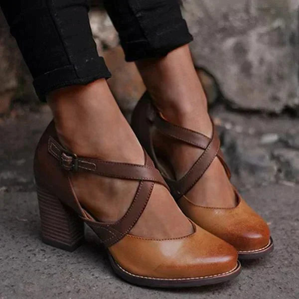 Versatile light brown high heels for women, ideal for summer events. Stylish & comfortable elegant fashion footwear.