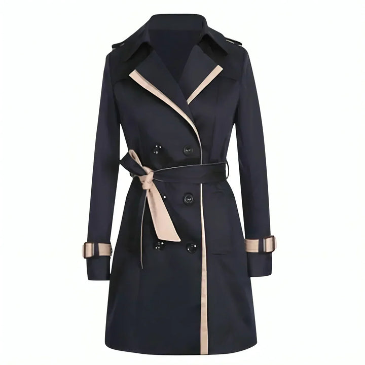Elegant women's belted trench coat, a versatile classic for timeless fall & spring fashion. Perfect outerwear.