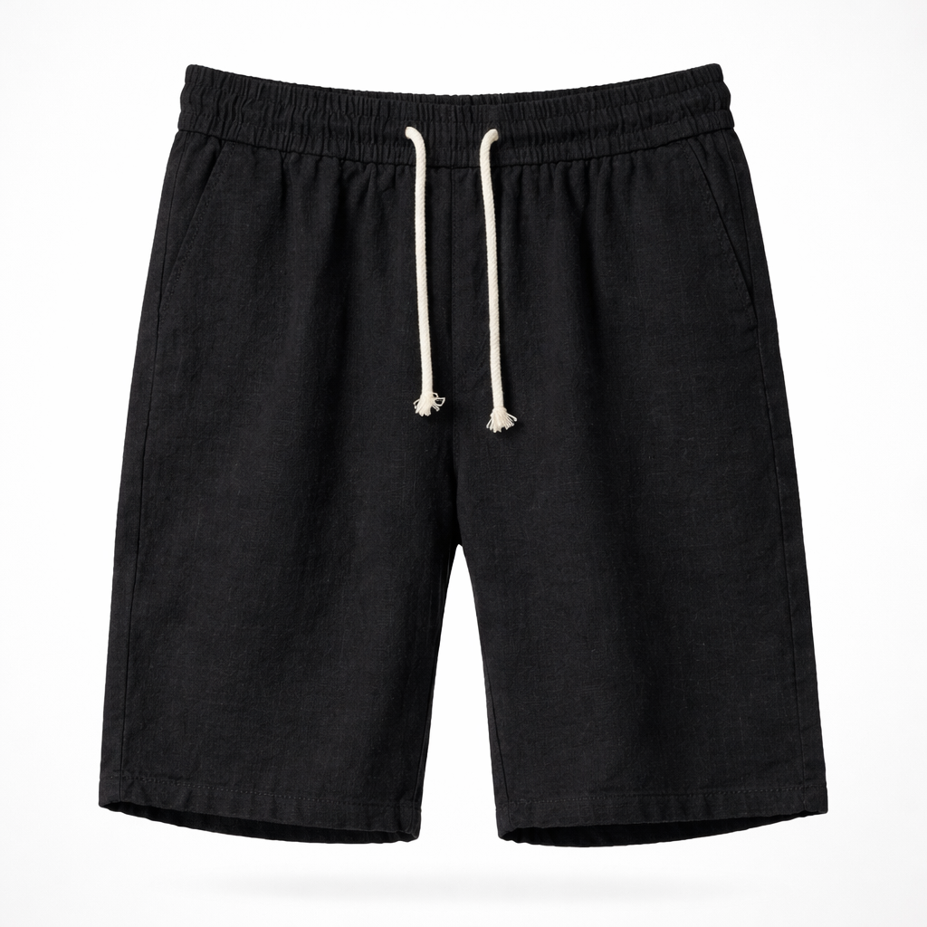 Stylish men's relaxed fit drawstring shorts. Ideal for casual summer outings, beach, or vacation wear.