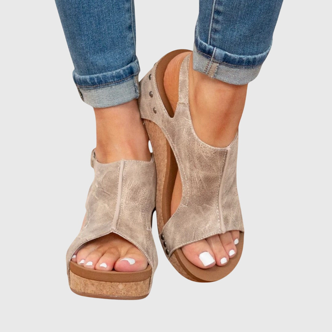 Orthopedic open toe sandals for women, offering comfortable support and casual style.