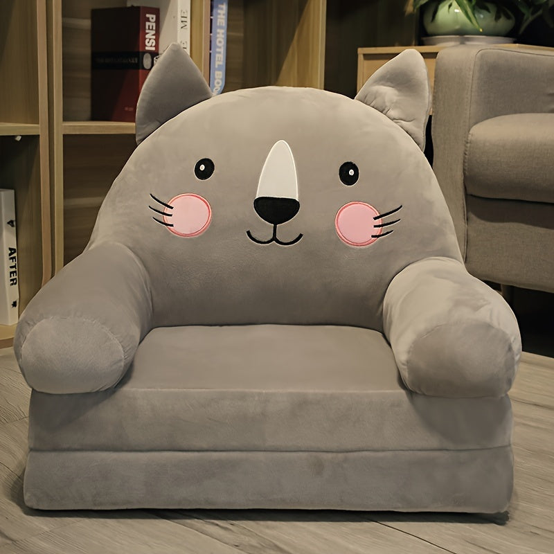 Easy-to-clean children's folding play sofa with a removable, washable cover.
