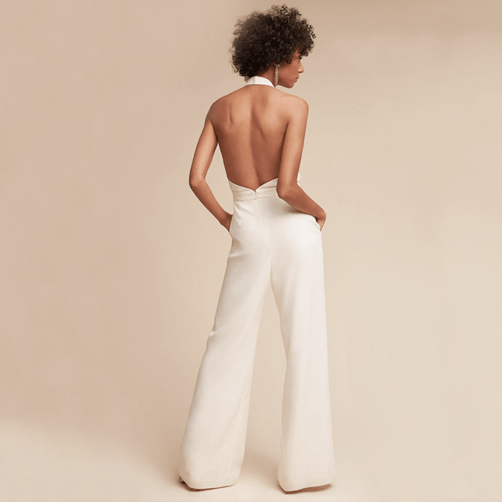 Women's Sleeveless Wide-Leg Jumpsuit