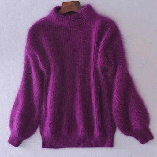 Versatile women's fall/winter pullover sweater, an elegant and casual chic long sleeve top.